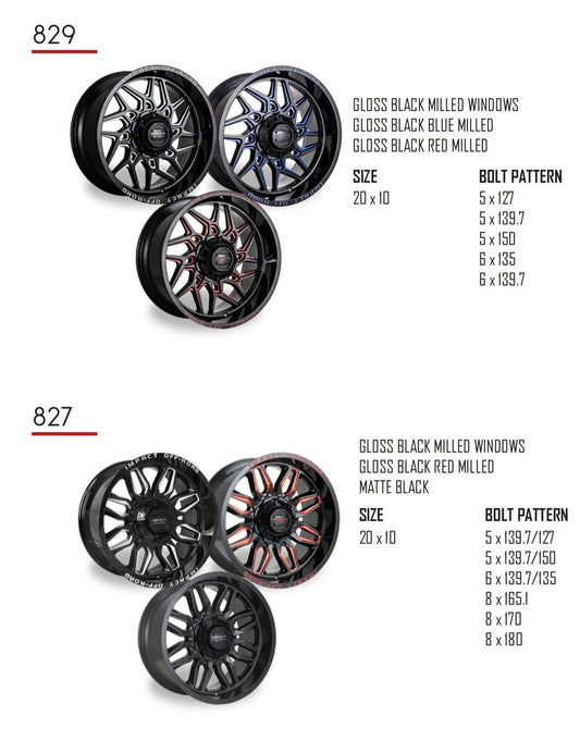 827/829 Off Road Wheels